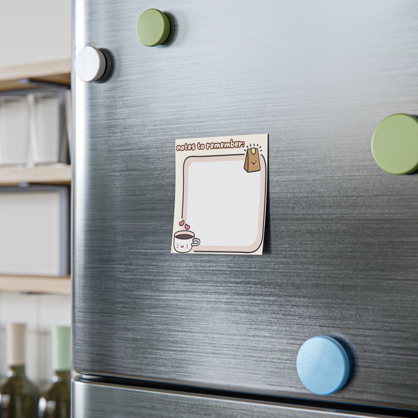 Notes to Remember Sticky Note Pad | Kawaii Tea & Bag Sticky Notes