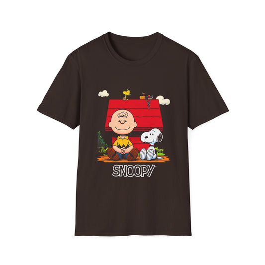 Charlie Brown & Snoopy Comic Tee — Peanuts Doghouse Graphic T-Shirt