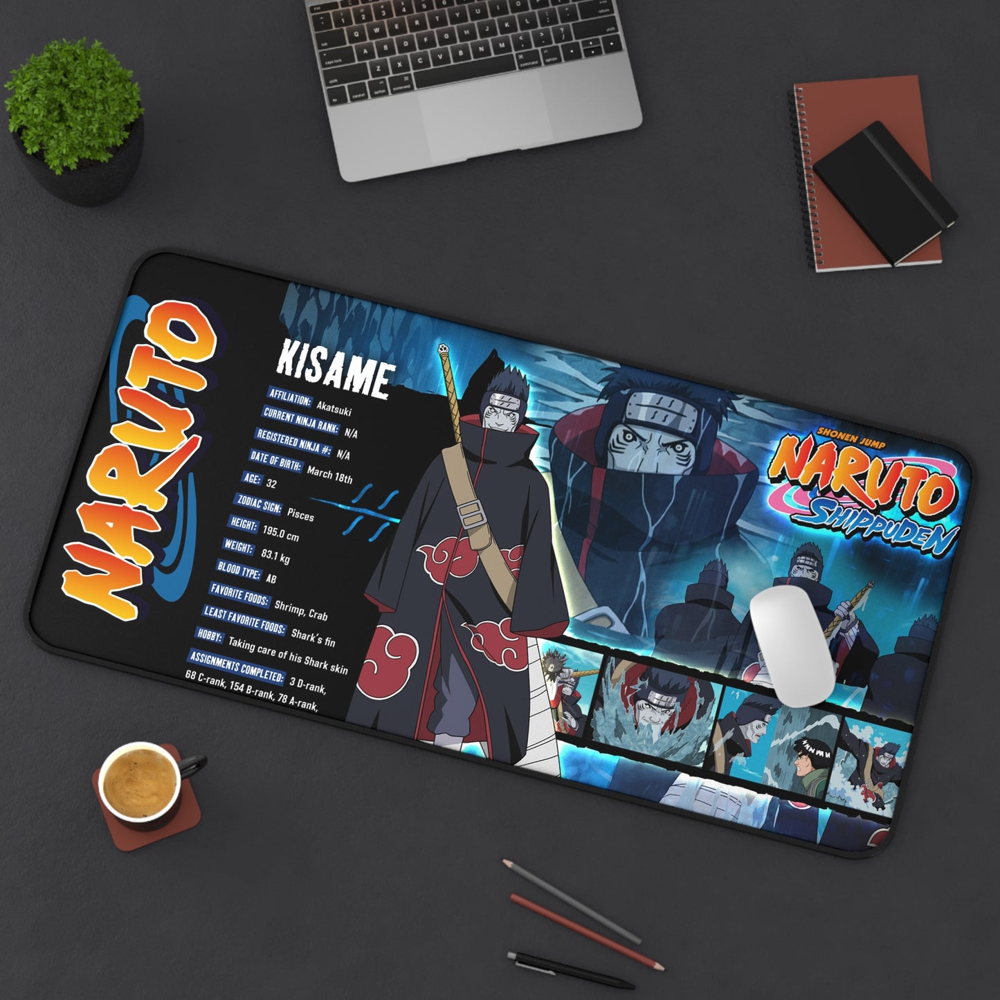 Naruto Shippuden Kisame Desk Mat | Anime Gaming Mouse Pad