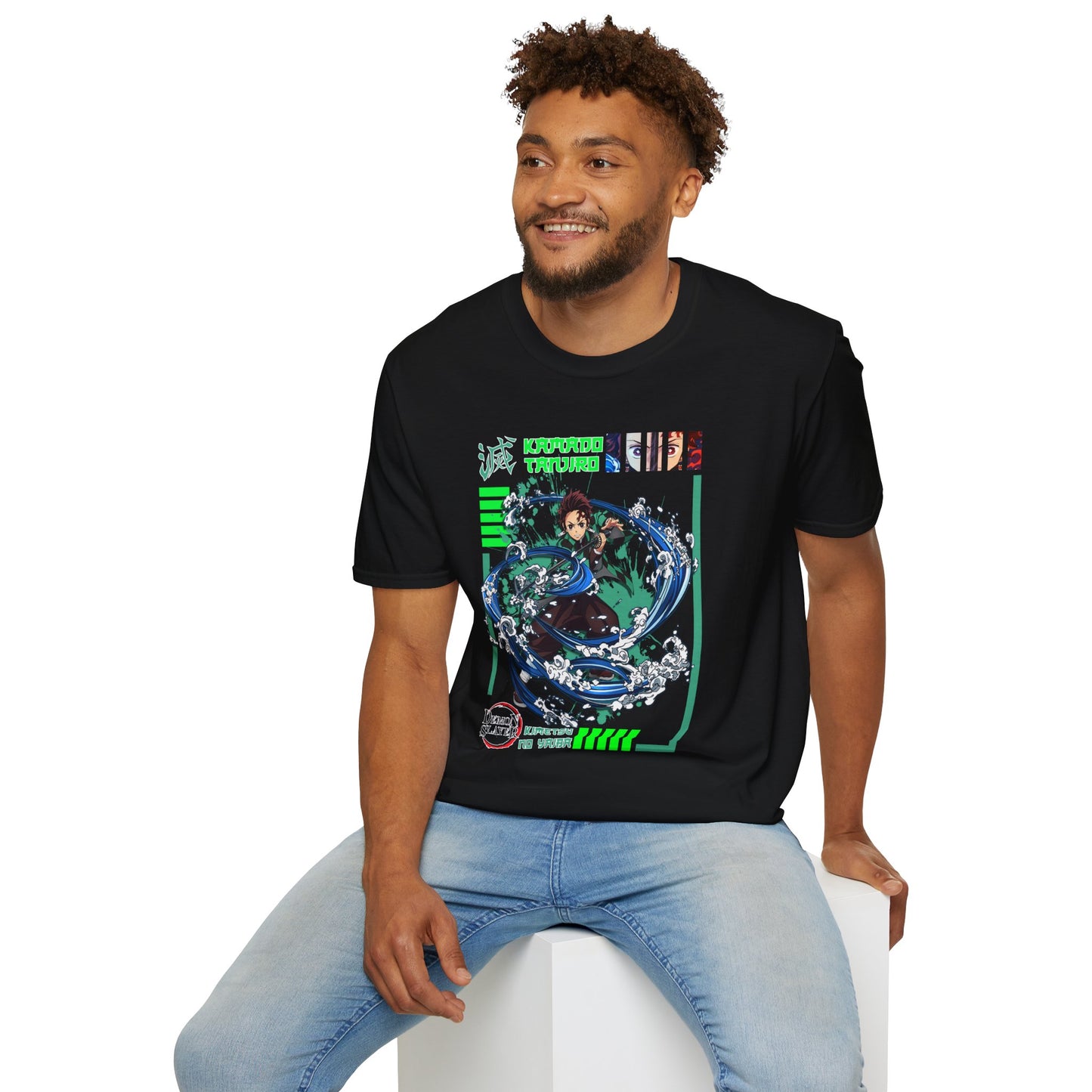 Anime Water-Breathing Warrior T-Shirt | Dynamic Demon Slayer-Inspired Graphic Tee