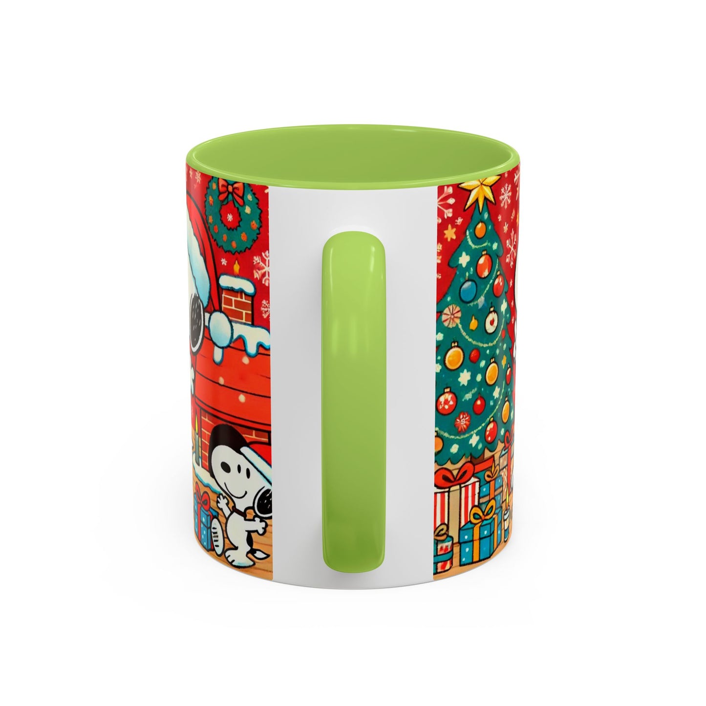 Yellow Santa Holiday Mug | Christmas Accent Coffee Mug (11,15oz)