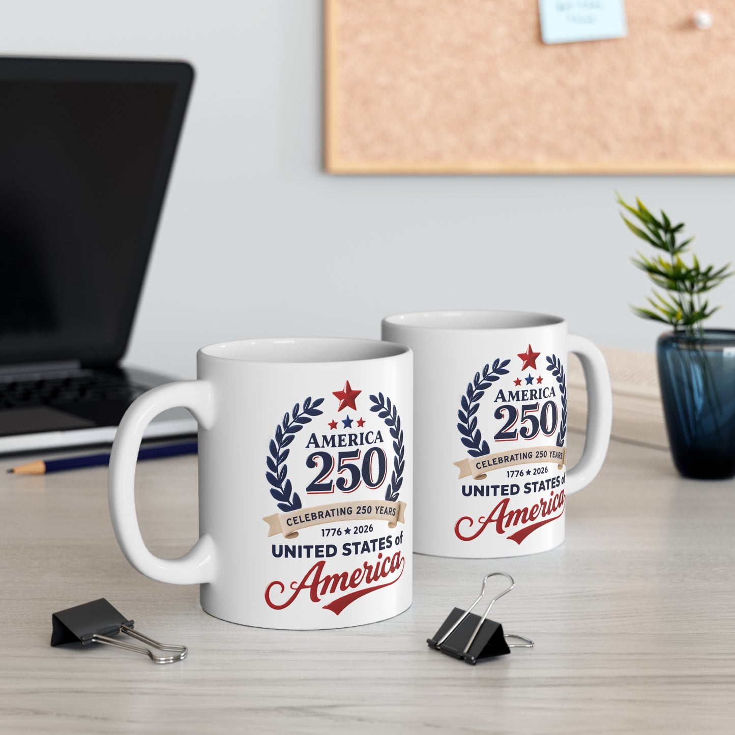 America 250 Commemorative Mug — United States 1776–2026 Celebration 11oz