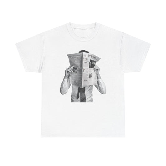 BTS Reading Newspaper T-Shirt | Vintage Illustration, Retro Newsprint Tee