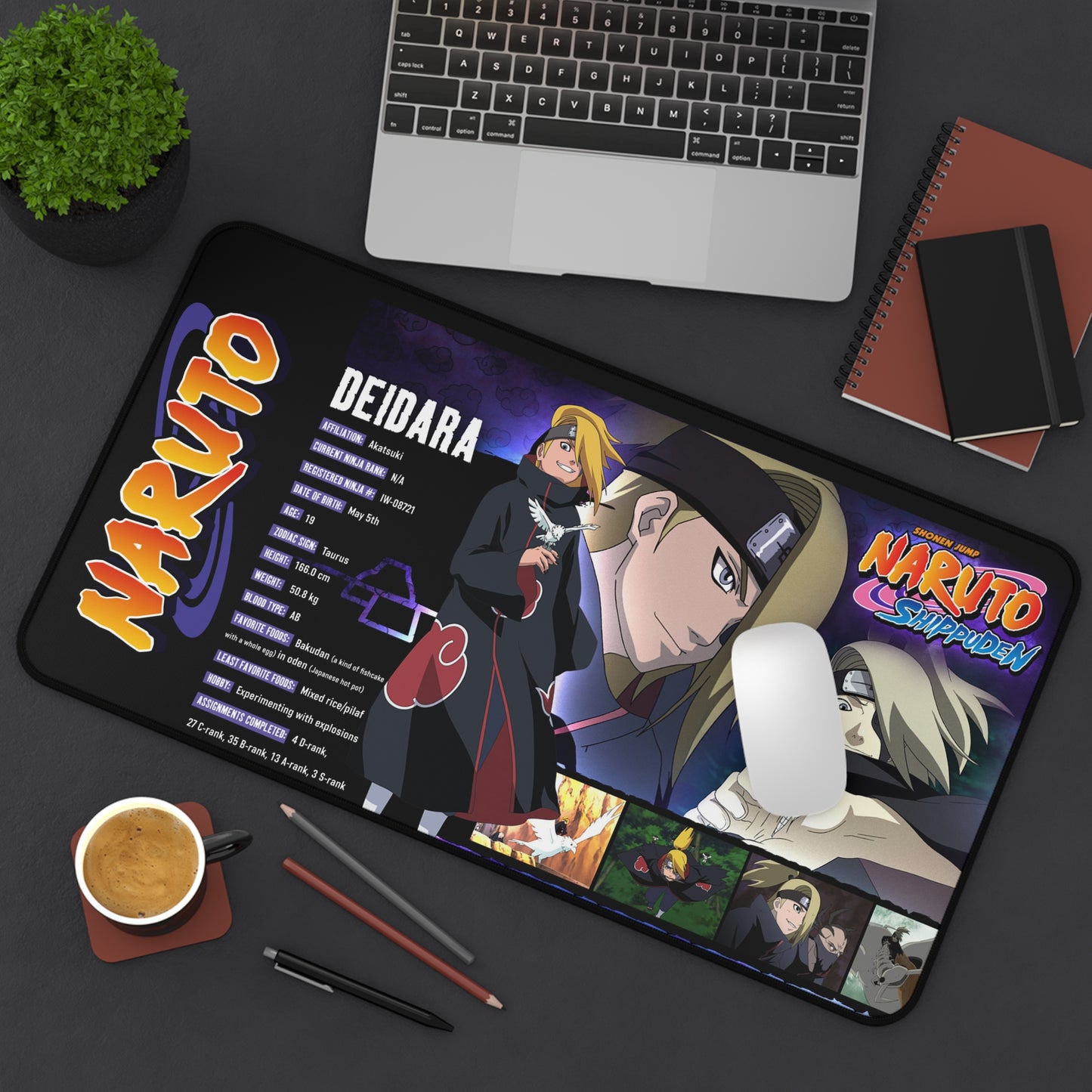 Deidara Desk Mat | Naruto Inspired Desk Mat