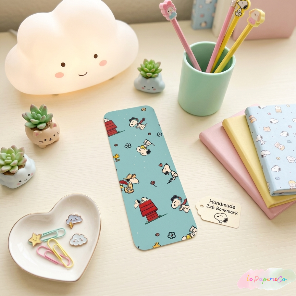 Kawaii Snoopy Bookmarks | Book Lovers 2x6 inch bookmarks