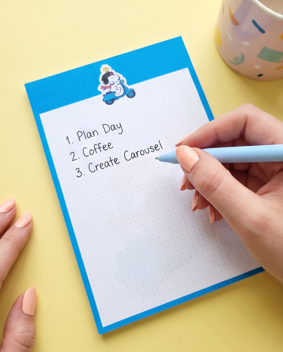 Blue Puppy-Inspired Notepad | Desk Essential & Back-to-School Must-Have