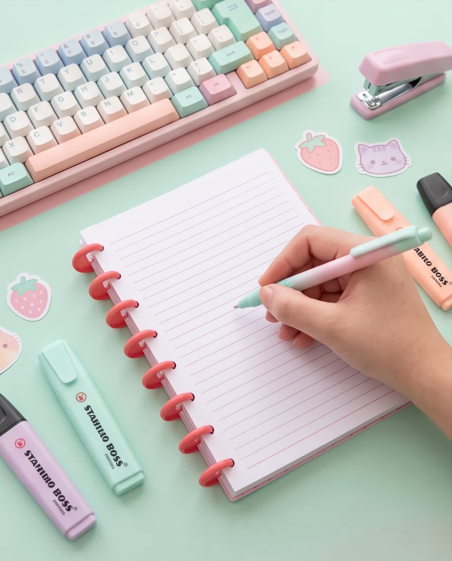 Strawberry Shortcake Inspired 3D Printed Notebook Cover with Lined Paper | Cute Strawberry Journal