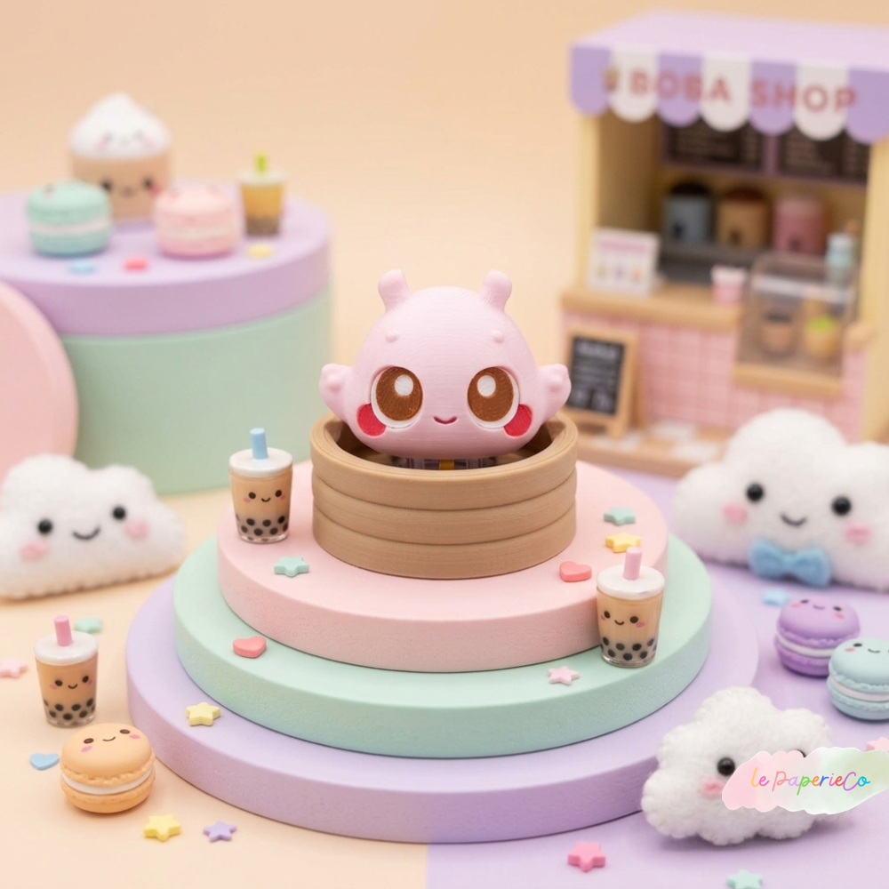 Kawaii Dumpling Keychain Clickers