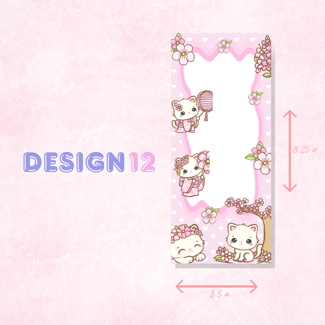 Kawaii Notepad | 50 Sheets (3.5in x 8.25 in)