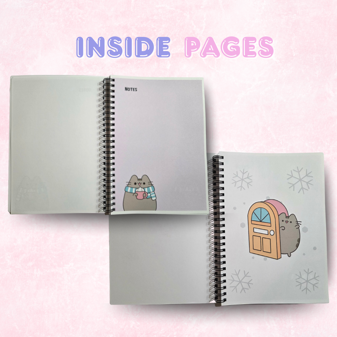 Kawaii Kitty Laminated Notebook | 60 Pages