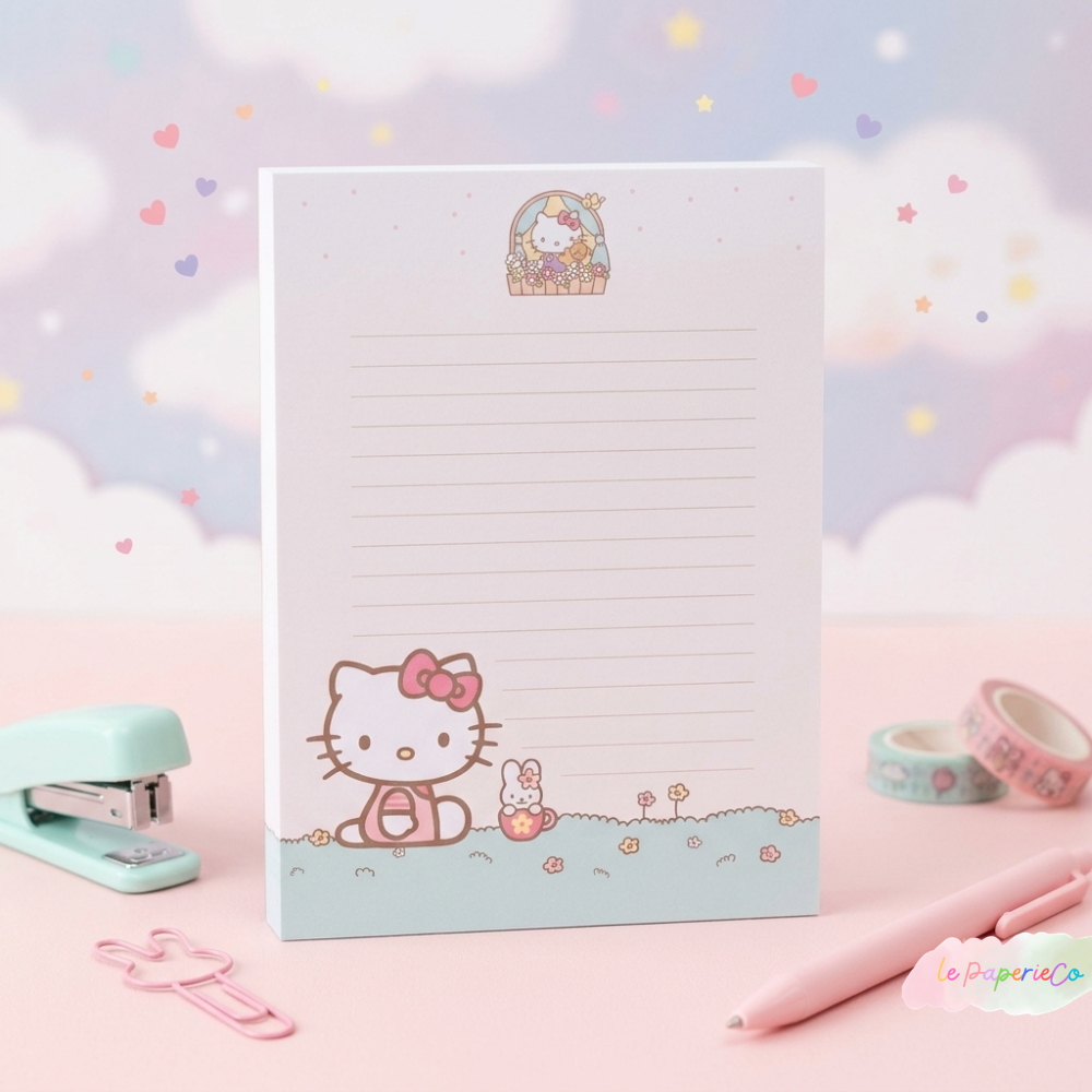 Kawaii Vintage Hello Kitty | Half Letter Size, 50 Pages
