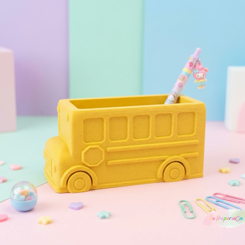 Kawaii School Bus Pencil/Pen Holder