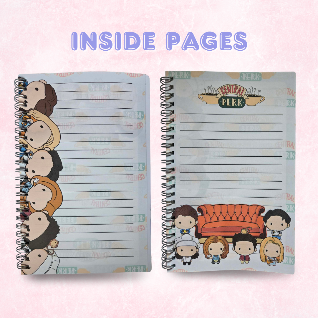 Kawaii Central Perk Spiral Notebook