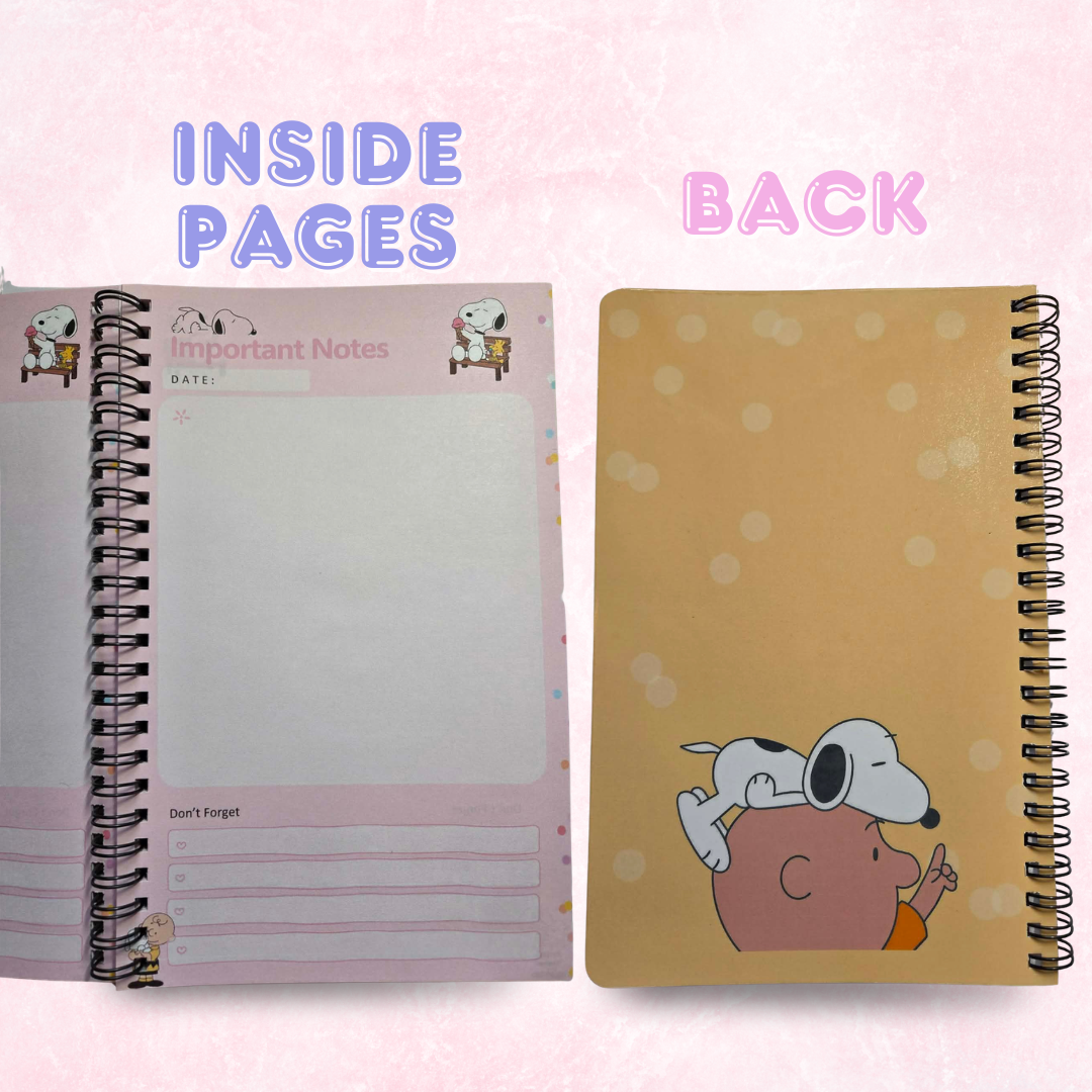 Kawaii Snoopy Spiral Notebook