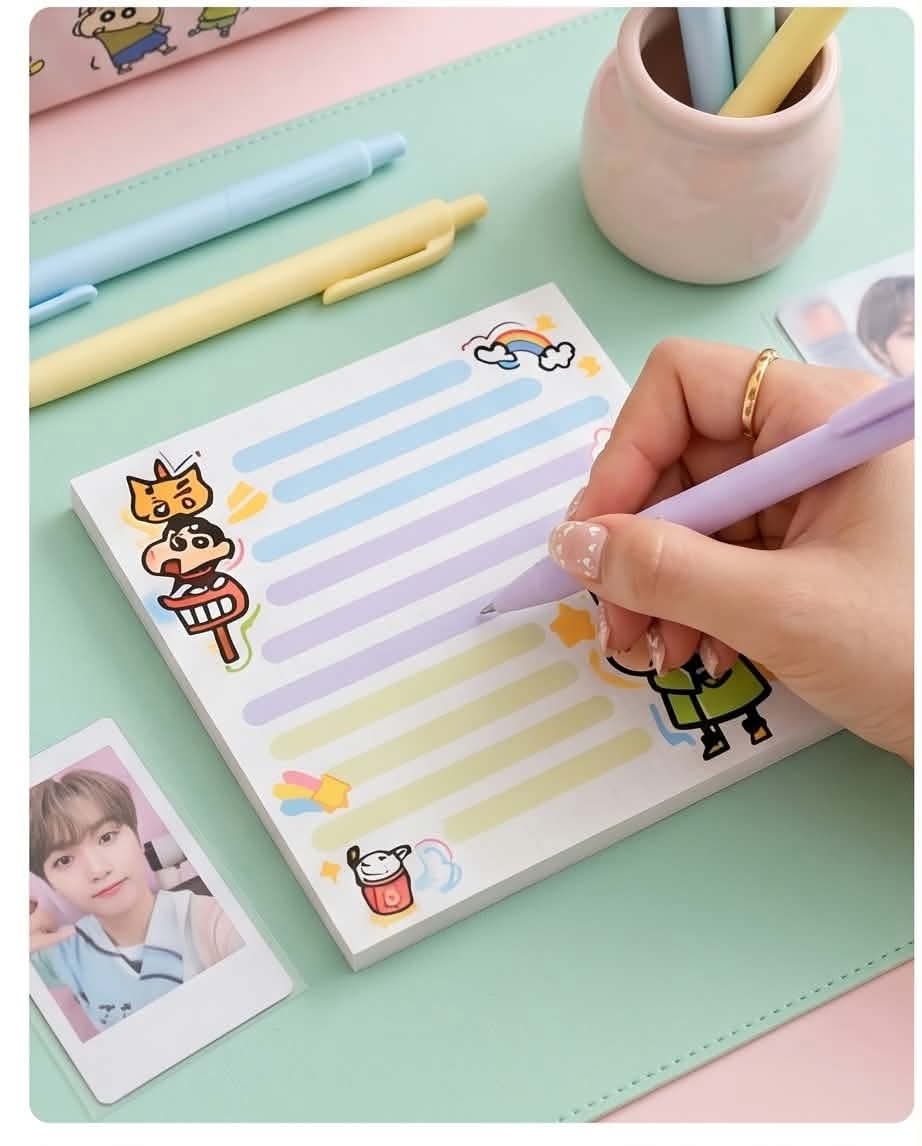Kawaii Memo Pad — Cute Cartoon Character Memo Pad for School, Office & Everyday Notes