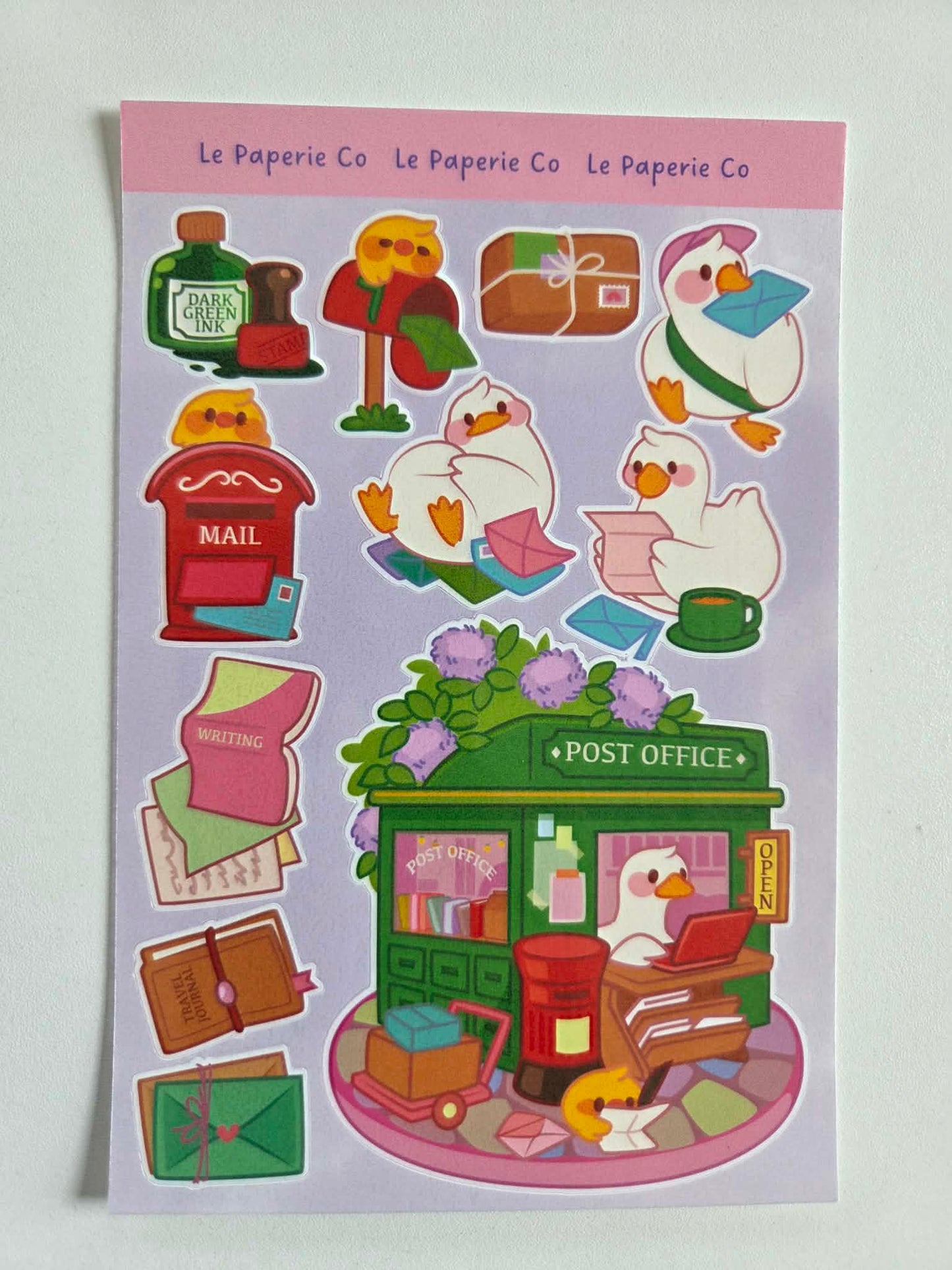 Duck Post Office Sticker Sheet | Happy Mail Planner Decal