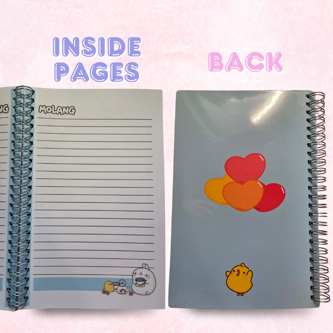 Kawaii Molang Spiral Notebook