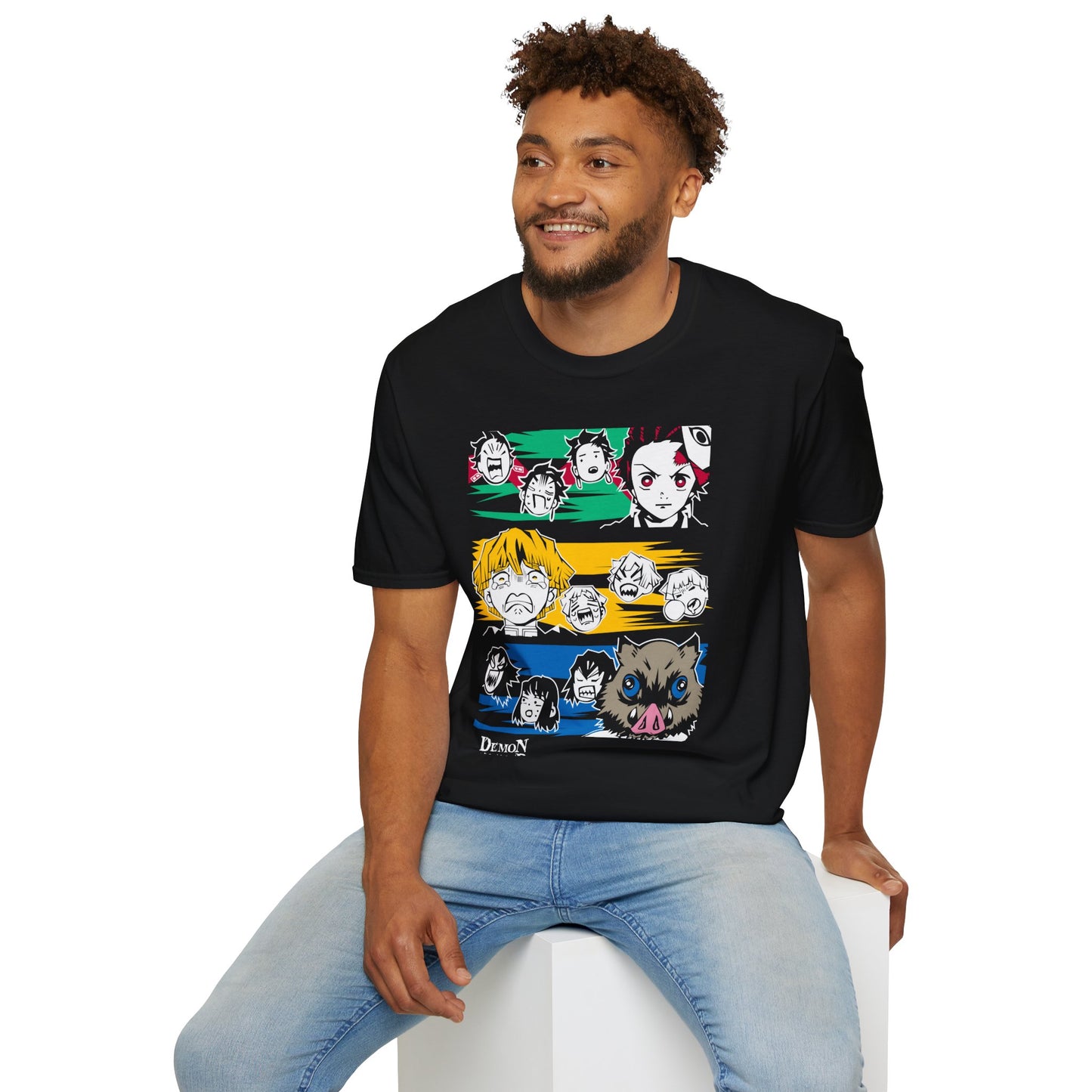 Demon Slayer Character Faces Graphic Tee