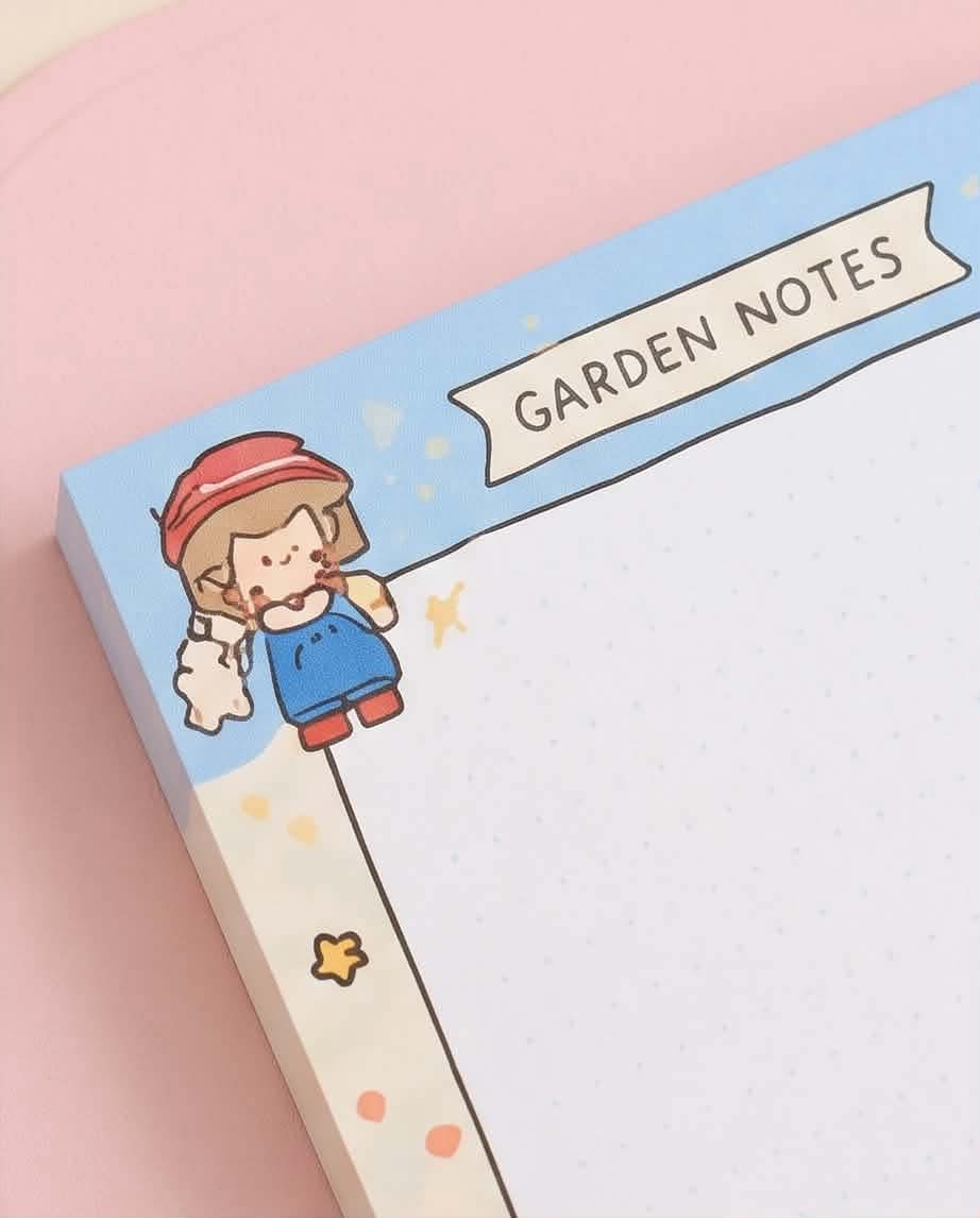 Garden Notes Memo Pad — Cute Garden Notes Memo Pad for School, Office & Everyday Notes