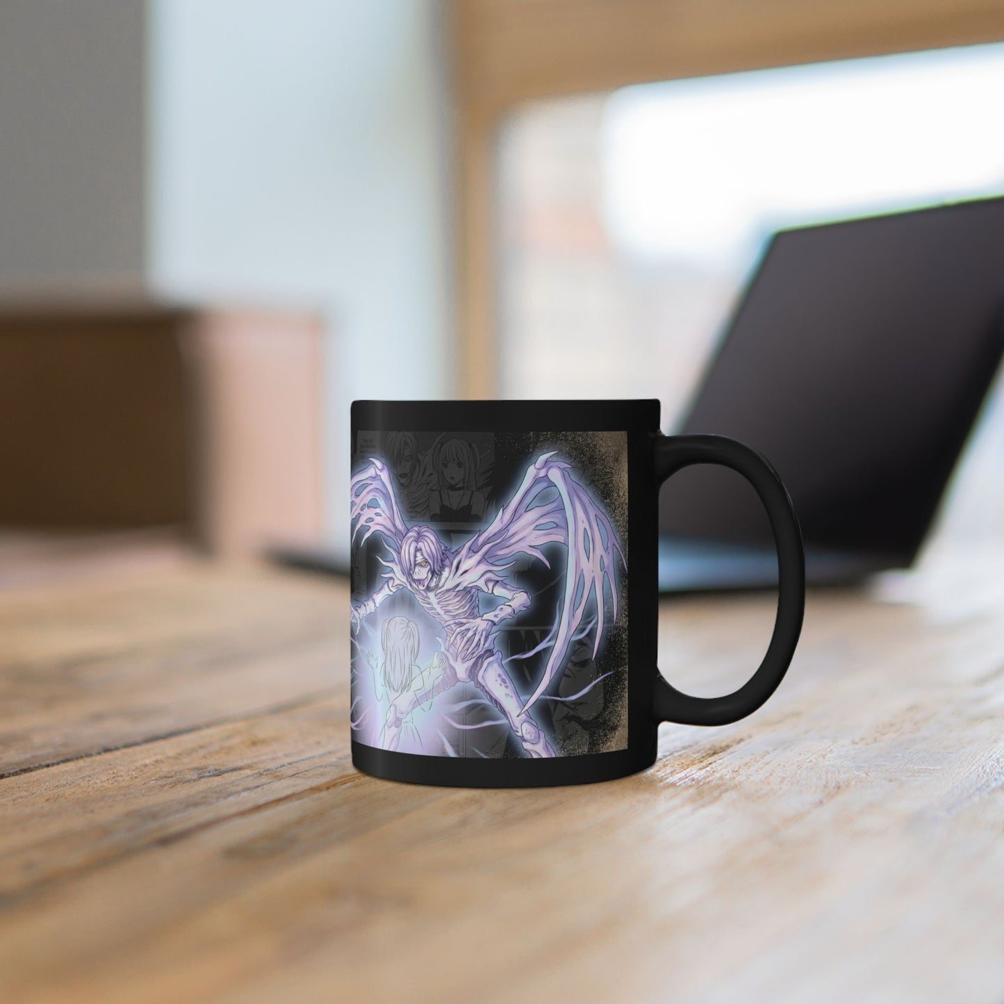 Demon Reaper Black Mug — Gothic Anime Grim Reaper Coffee Cup (11oz & 15oz)