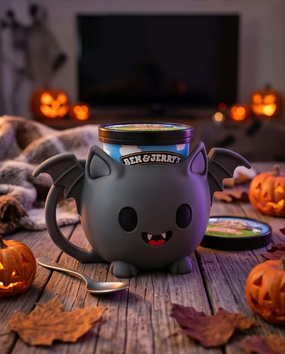 Spooky-Cute Vampire Bat Ice Cream Pint