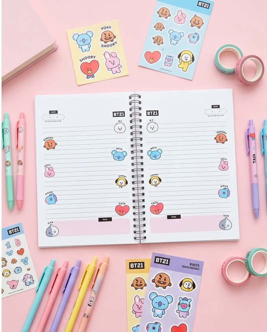 BT21 (UNIVERSTAR) Custom Spiral Notebook & Journal