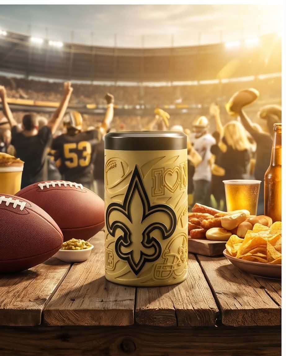 New Orleans Saints 3D-Printed Can Holder
