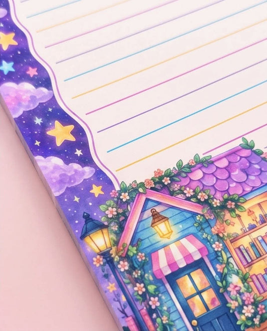 Starlit Night Bookshop Memo Pad
