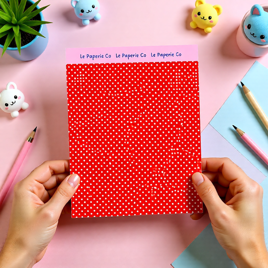 Polka Dot Cardstock Sticker Sheet | 5x7 inches, Stationary, Journaling