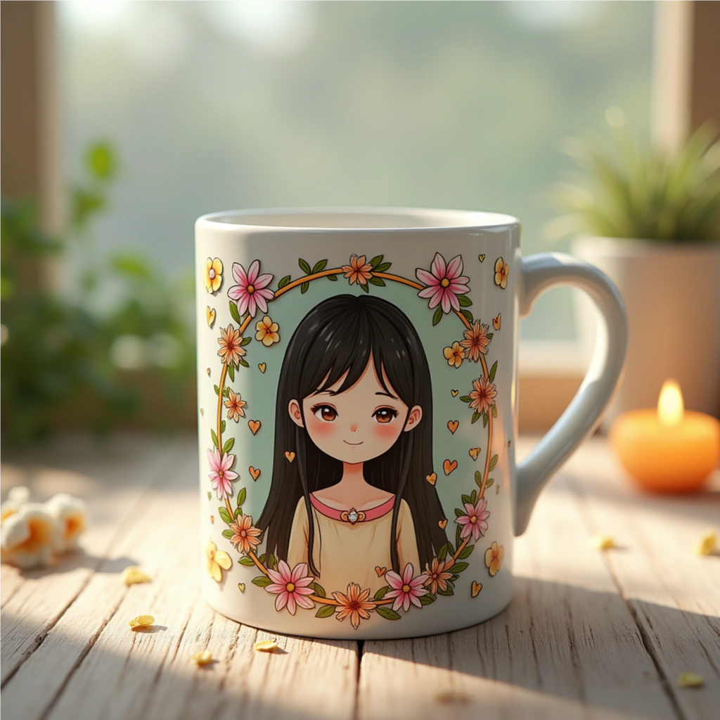 Cute Mugs & Drinkware — Floral, Anime & Kawaii Coffee Cups