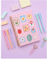 Aesthetic Postage Stamp & Floral Custom Spiral Notebook