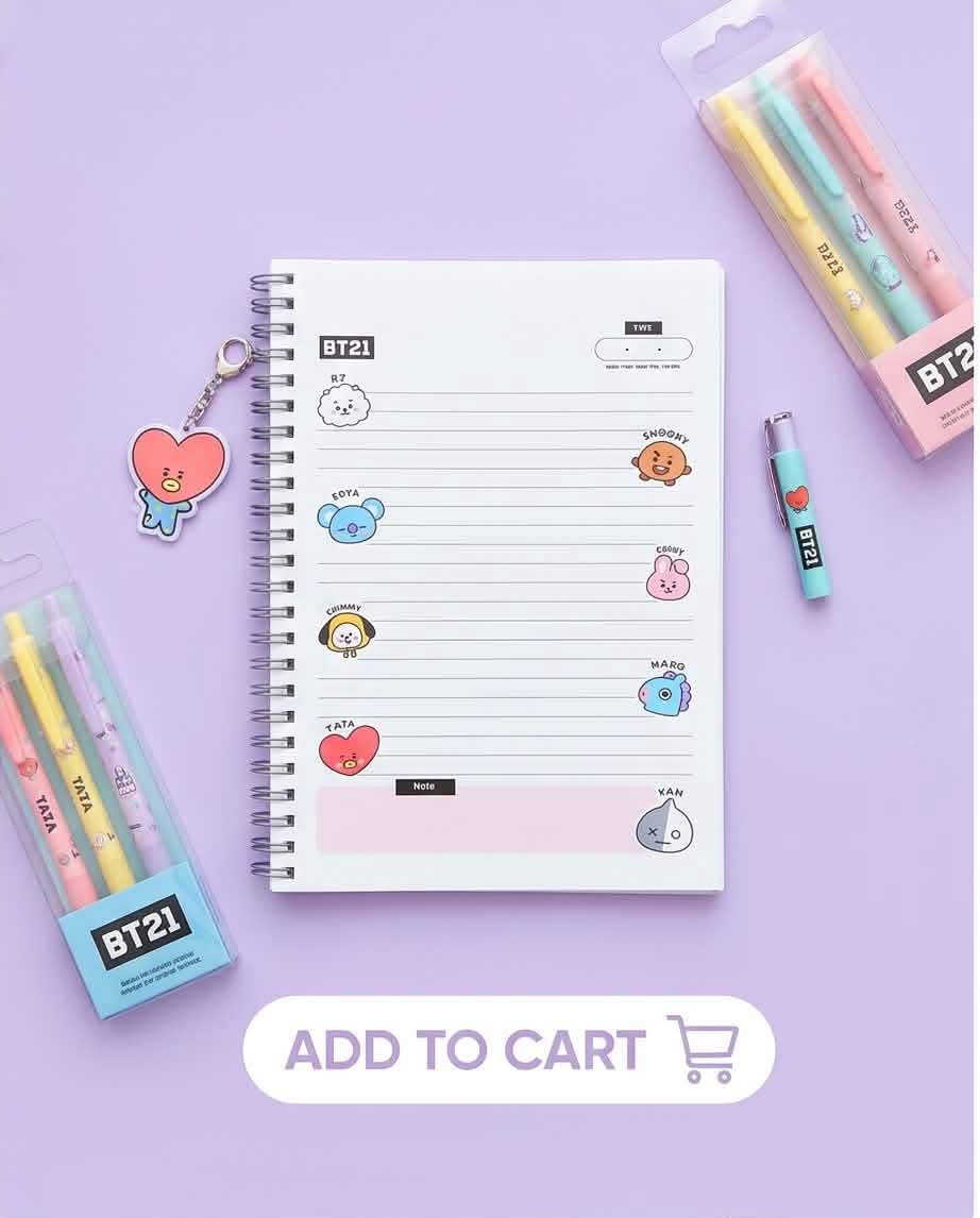 BT21 (UNIVERSTAR) Custom Spiral Notebook & Journal