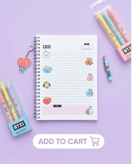 BT21 (UNIVERSTAR) Custom Spiral Notebook & Journal