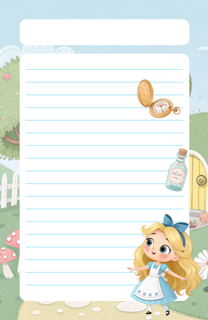Alice in the Wonderland-inspired Notepad