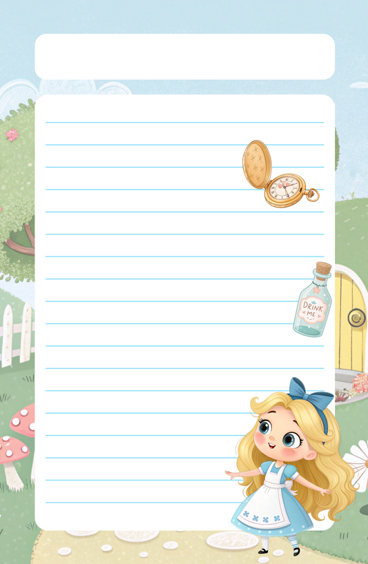 Alice in the Wonderland-inspired Notepad