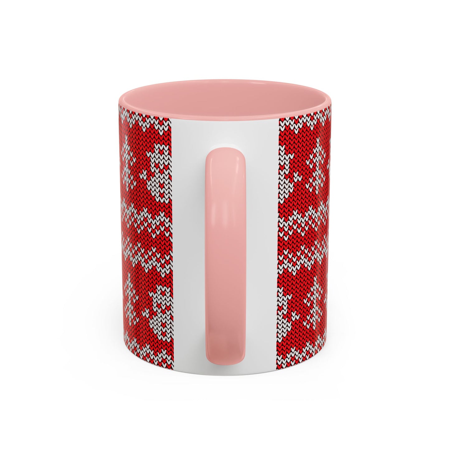 Snowman Knit Pattern Accent Mug | Christmas Holiday Coffee Cup