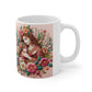 Mother and Baby Floral Mug — Hand-Drawn Maternal Love Coffee Cup