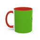 Grinch Character with Poop Present Mug | Accent Coffee Mug