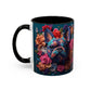 Floral French Bulldog Accent Coffee Mug  Colorful Dog Art 11/15oz