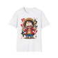Luffy Graphic T-Shirt | Chibi Straw Hat Pirate Anime Tee| Le Paperie Co