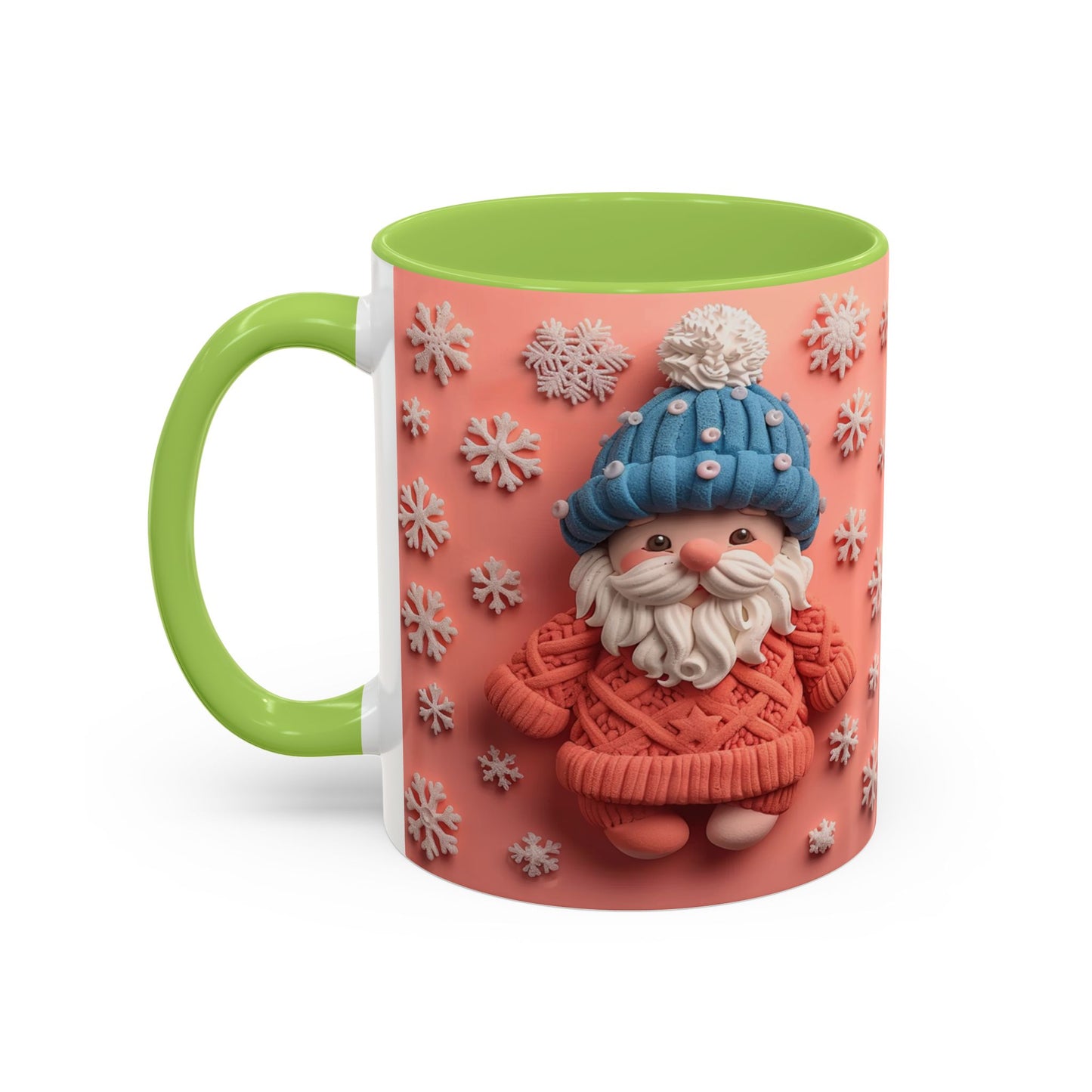 Knit Gnome with Snowflakes Mug | Accent Coffee Mug 11oz 15oz