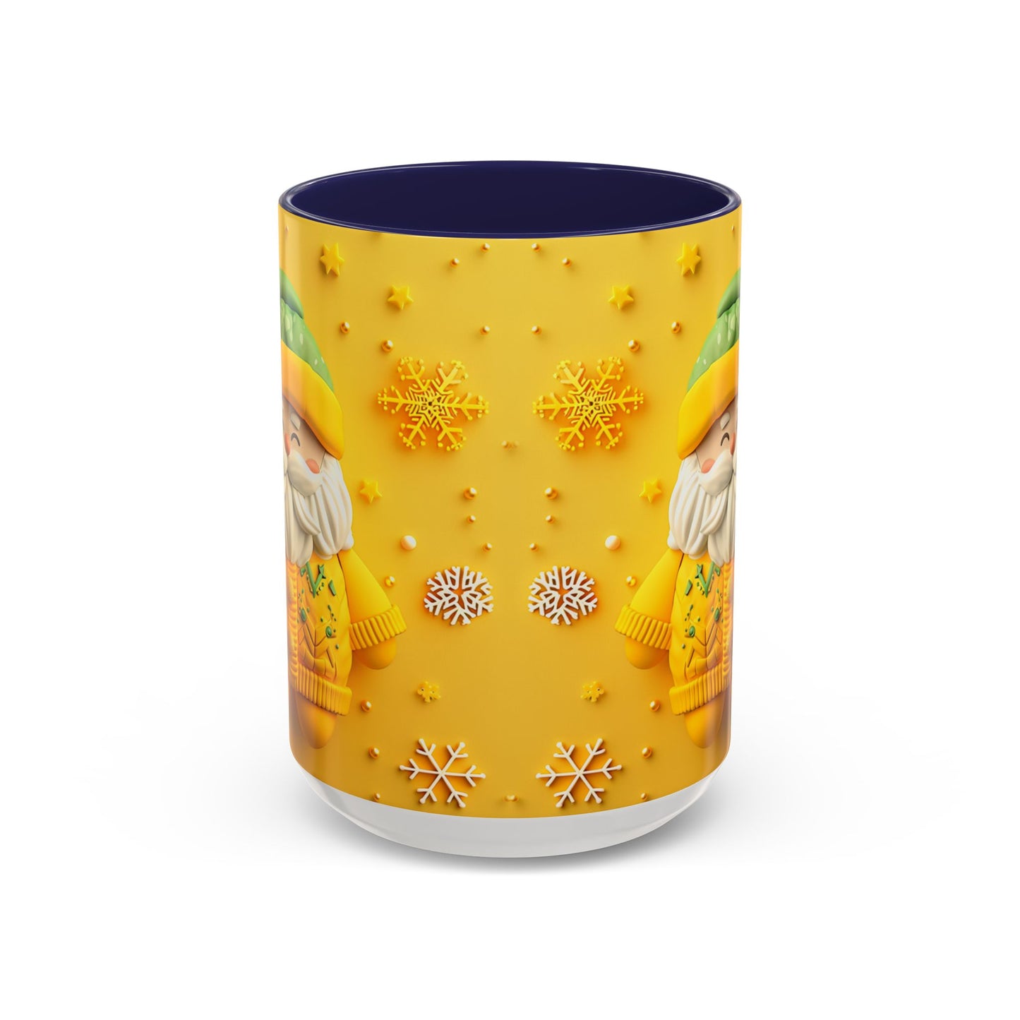 Yellow Sweater Santa Mug | Accent Coffee Mug