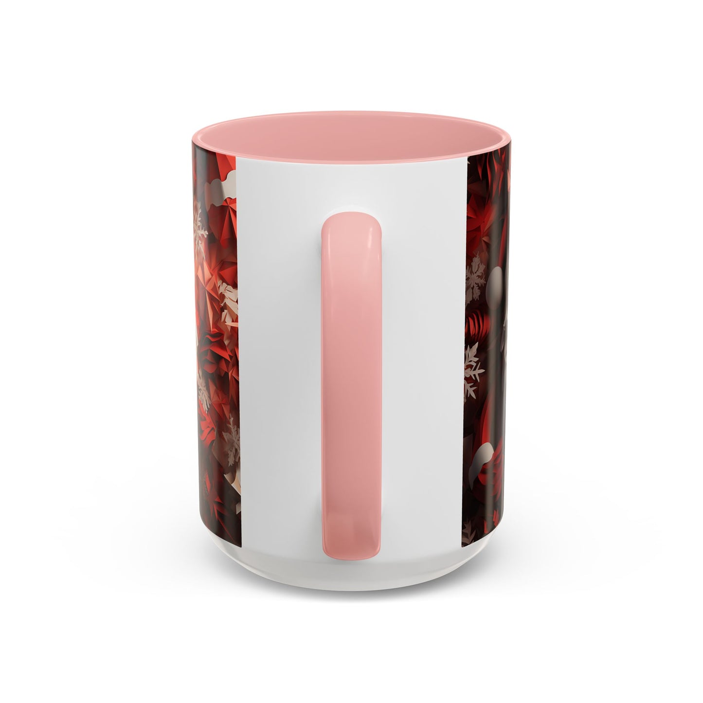Santa Claus Mug | Christmas Santa Coffee Mug, Red Snowflake Holiday Ceramic