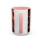 Santa Claus Mug | Christmas Santa Coffee Mug, Red Snowflake Holiday Ceramic