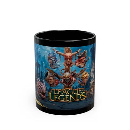 League of Legends Black Mug Champion Collage Gaming Coffee Cup