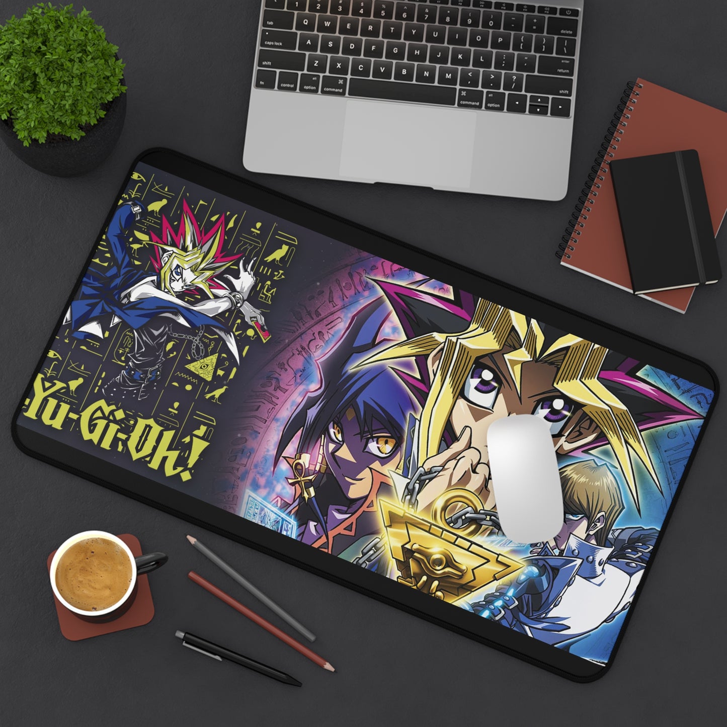 Yu-Gi-Oh! Collage Desk Mat | Gaming Mouse Pad with Yami Yugi, Yusei & Friends