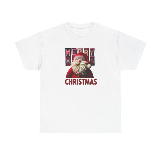 Santa Face Merry Christmas T-Shirt | Holiday Cheer, Vintage Santa Graphic
