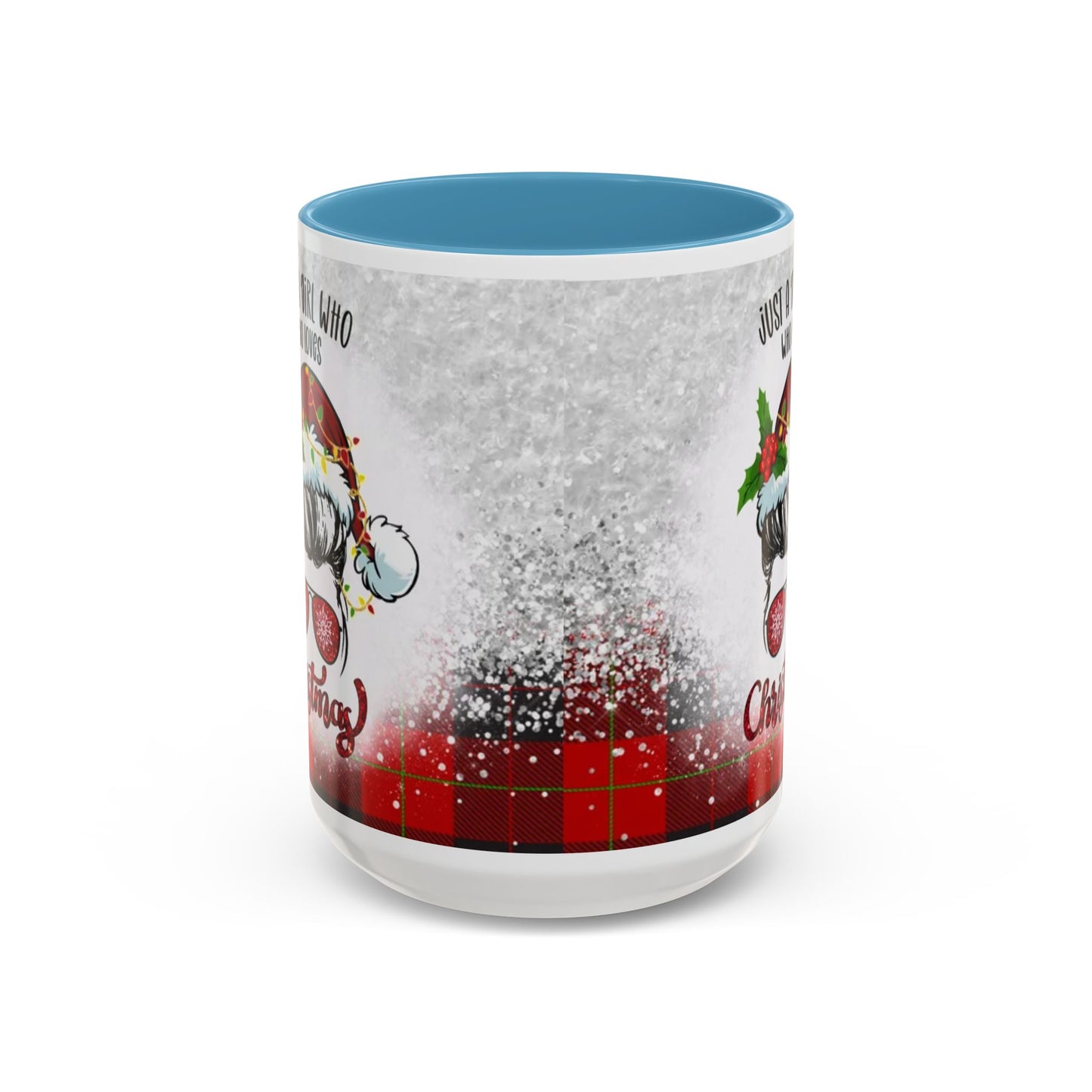 Just a Girl Who Loves Christmas Skull Mug | Accent Coffee Mug 11oz/15oz