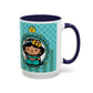 Princess Girl Cartoon Teal Accent Coffee Mug | 11oz 15oz