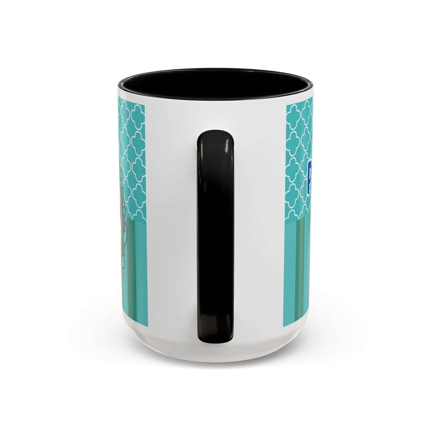 Princess Girl Cartoon Teal Accent Coffee Mug | 11oz 15oz